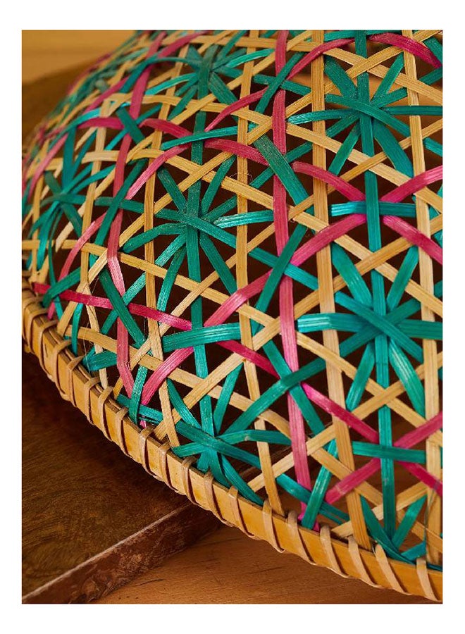 Handwoven Razia Fruit, Vegetable Tray With Lid Green