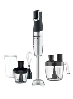 INFINYFORCE PRO Hand Blender Extremely Durable High Performance Blades Quick Results Immersion Blender Ergonomic Trigger Speed Control Dishwasher safe Removable Parts DD95JD27 Silver
