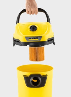 كارشر مكنسة كهربائية WD 3 V-17/4/20 للتنظيف الرطب والجاف 17 L 1000 W 16281030 أصفر/ أسود  - Image 4