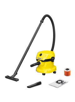 مكنسة كهربائية WD 2 بلس V-12/4/18/C للتنظيف الرطب والجاف 12 L 1000 W 16280020 أصفر/ أسود