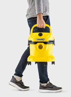 كارشر مكنسة كهربائية WD 2 بلس V-12/4/18/C للتنظيف الرطب والجاف 12 L 1000 W 16280020 أصفر/ أسود  - Image 3