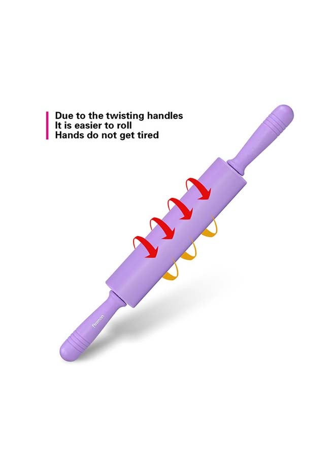 فيسمان مرقاق لفرد العجين خفيف الوزن من السيليكون أرجواني 47x5x5سم - Image 3