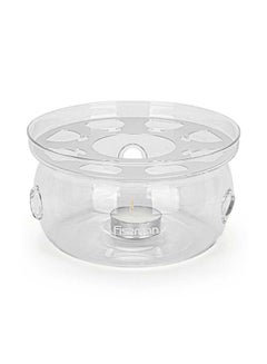Fissman Tea Pot Warmer With Candle Heat Resistant Glass Clear 15x8cm  - Image 1
