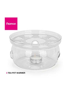 Fissman Tea Pot Warmer With Candle Heat Resistant Glass Clear 15x8cm  - Image 2