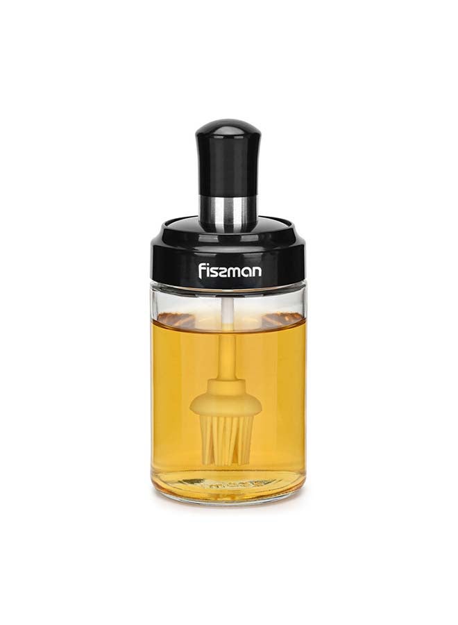 Fissman Oil Bottle With Brush Black/Clear 250ml  - Image 1