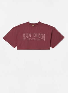 Sivvi x GenM San Diego Cropped T-Shirt Brown  - Image 1