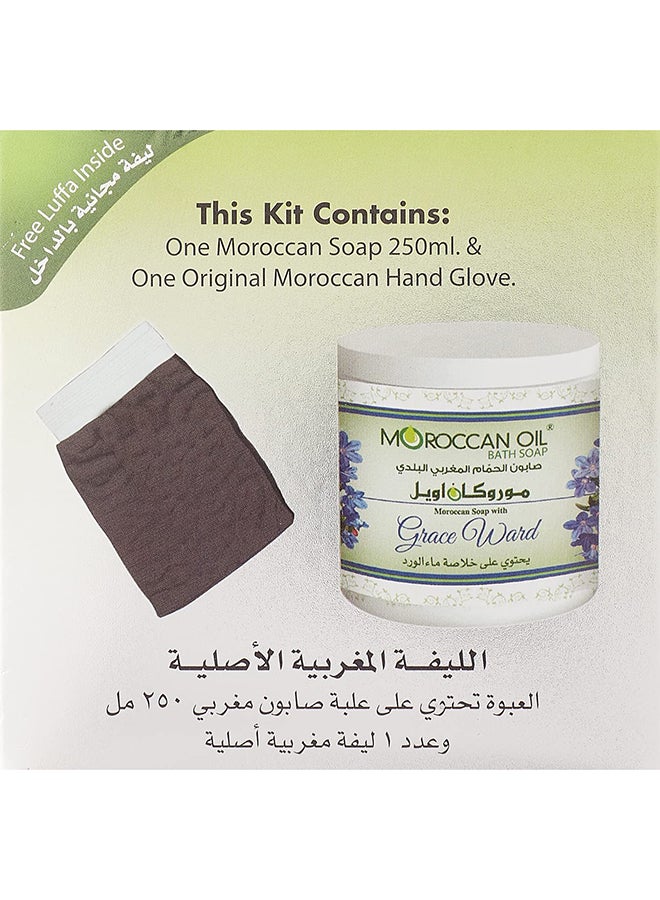 موروكان أويل صابون الحمام بماء الورد 250ملليلتر - Image 3