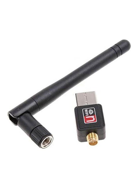 Mini 150Mbps Usb Wifi 802.11N Wireless Network Networking Card Lan Adapter With Antenna 8YNL4DZC Black