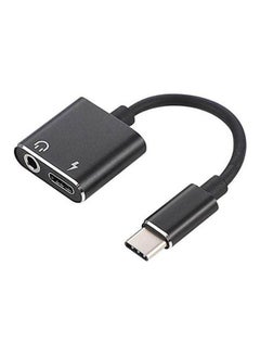 Usb C To 3.5Mm Audio Adapter 2 In 1 Usb Type C Male To 3.5Mm Female Stereo Earphone And Charging Adapter Black - v1648113982/N52983398A_1