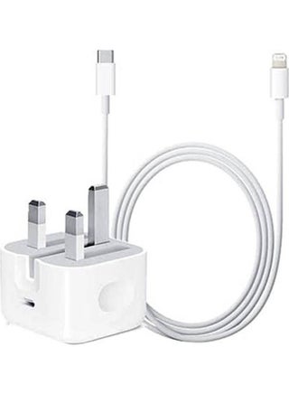شاحن أبل السريع من النوع C بقدرة 20 وات مع كابل USB من النوع C L Lightning - v1648113984/N52983413A_1