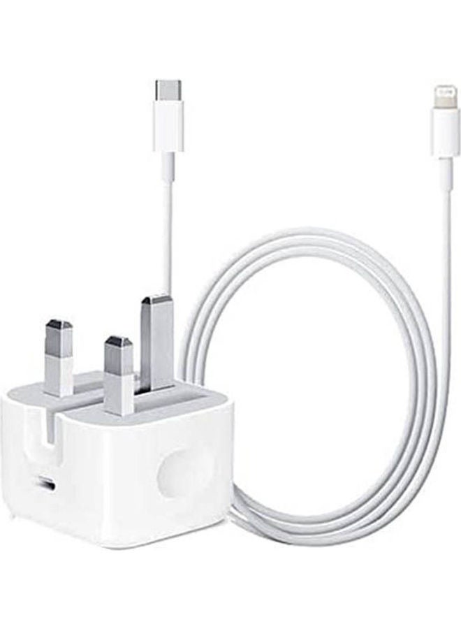 Generic - Apple Type-C Rapid Charger 20W With Usb Type-C L Lightning Cable White - Image 1