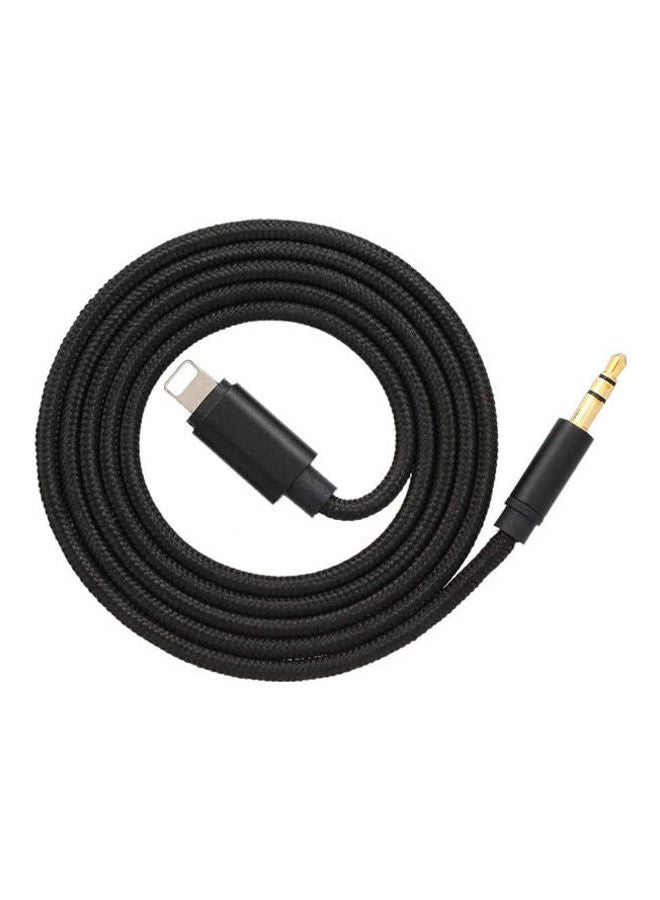 Generic - For Lightning To 3.5Mm Audio Cable Male Aux Stereo Wire Adapter Cord For Iphone 7 7 Plus 8 8 Plus X To Car Stereo Speakers Headphone Black - Image 1