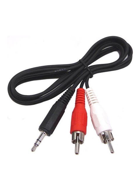 2 In 1 Av Stereo Cable For Mobile Black