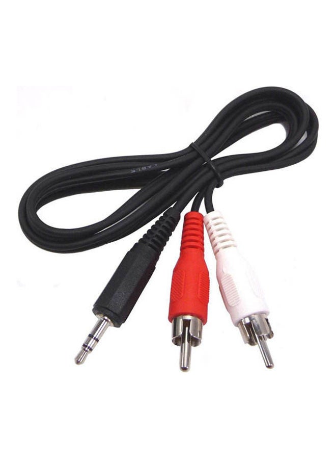 Generic - 2 In 1 Av Stereo Cable For Mobile Black - Image 1