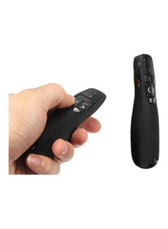 Portable Comfortable Handheld R400 Wireless Presenter Receiver Pointer Case Remote Control Black