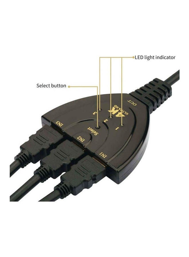 كابل موزع HDMI ثلاثي المنافذ 4K X 2K متعدد التبديل - Image 3