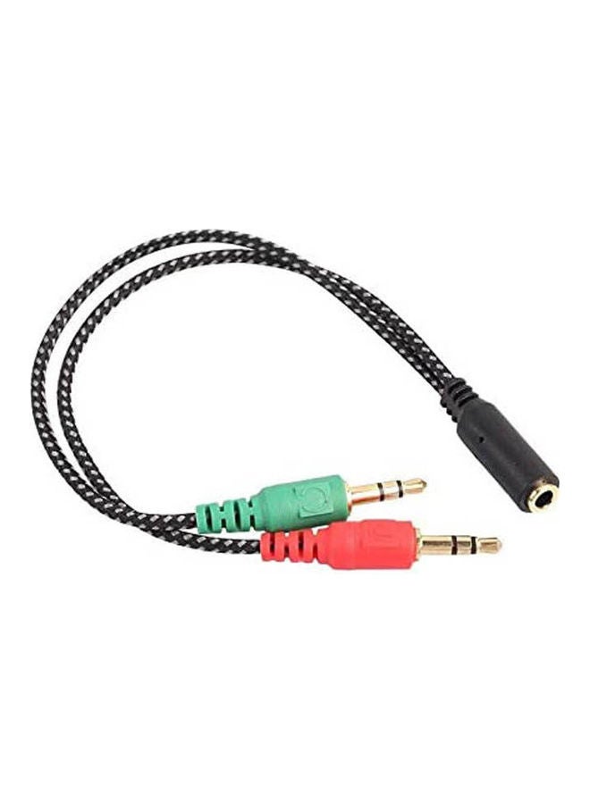 كابل صوتي مزدوج بموصل 3.5 مم ذكر إلى 3.5 مم أنثى - Image 1
