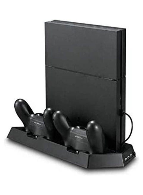 مروحة تبريد متعددة الوظائف، مروحة تبريد بحامل عمودي مع محطة شحن مزدوجة لوحدة التحكم Ps4 Slim