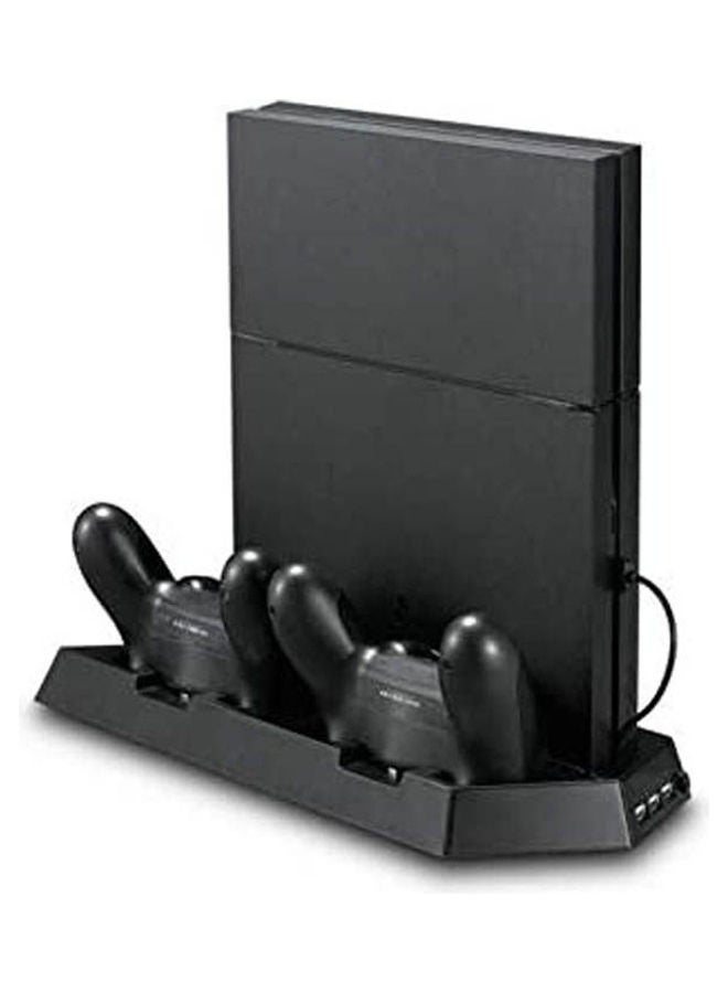 مروحة تبريد متعددة الوظائف، مروحة تبريد بحامل عمودي مع محطة شحن مزدوجة لوحدة التحكم Ps4 Slim