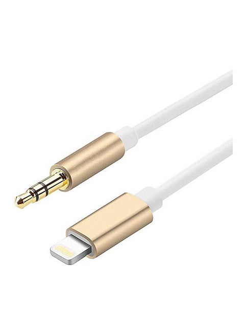Lightning To Aux 3.5 Mm Headphone Jack Adapter Designed For Iphone 7 Lightning Connector To 3.5Mm White