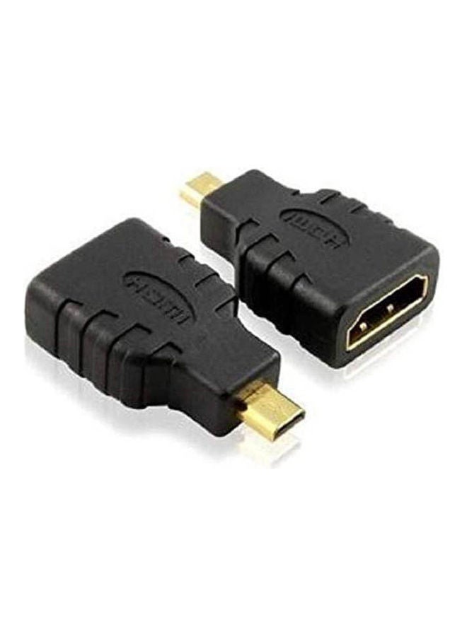 Plated High Speed Female Hdmi To Male Micro Hdmi Cable Adapter BLack 