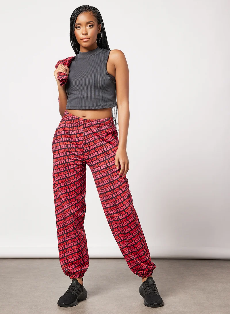 Les Girls Les Boys Graphic Wordmark Print Joggers Multicolour
