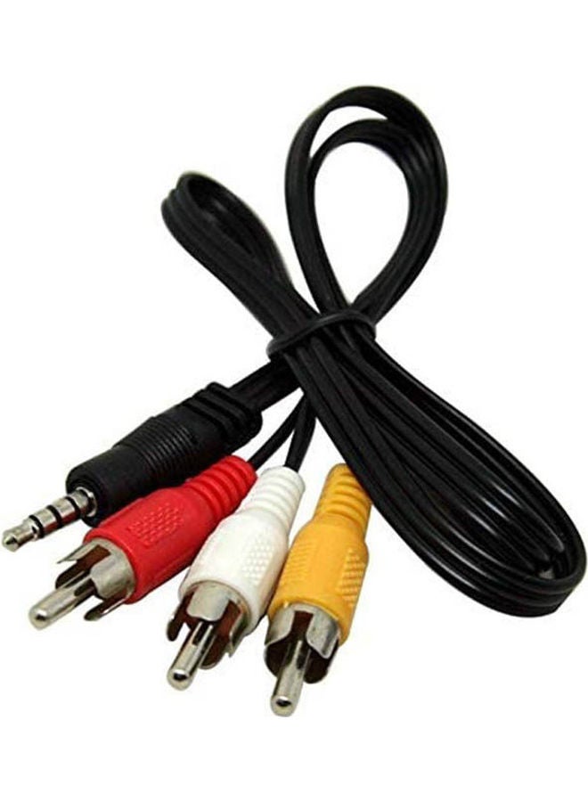 Aux To Rca Av Stereo Audio Cable 1 5 M Lengthlink Black - Image 2