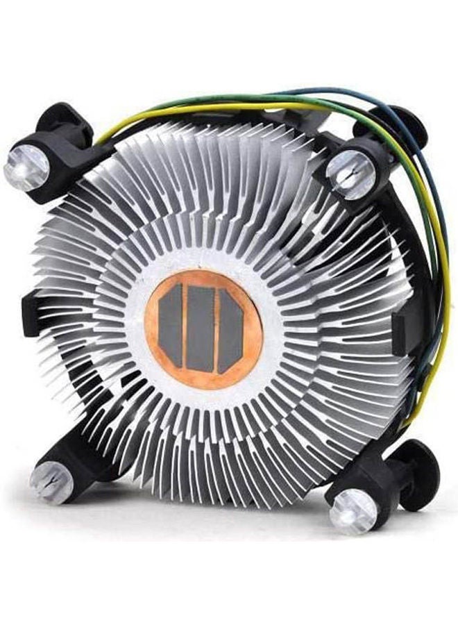 Cpu Cooler Fan For I3 I5 I7 Heat Sink Push Pins Black