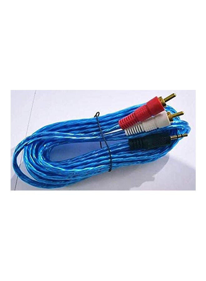 2 In 1 Shield Audio Cable Blue 