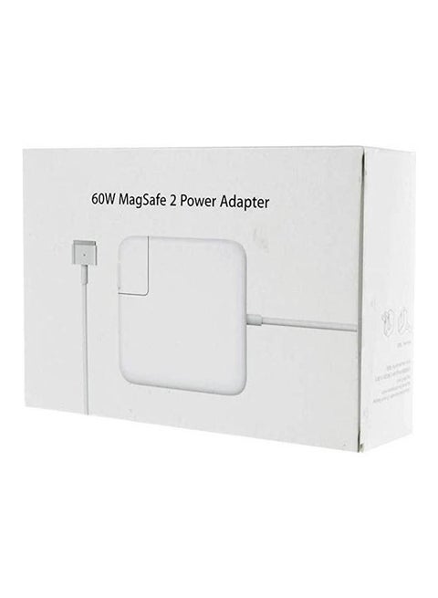 Magsafe 2 Power Adapter 60W For 13-Inch Macbook Pro With Retina Display - Eu Plug White