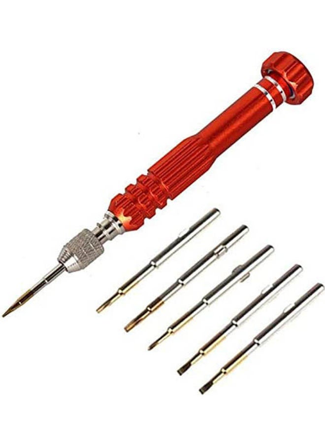 مجموعة أدوات إصلاح وفتح 5 في 1 من مفكات البراغي المعدنية المغناطيسية - Image 1