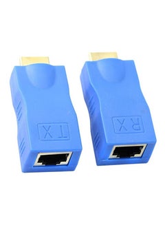 موسع Hdmi، محول كابل شبكة موسع Hdmi إلى Rj45 مكرر فوق Cat 5E/6 1080P حتى 30M موسع لـ Hdtv Hdpc 4K 2K