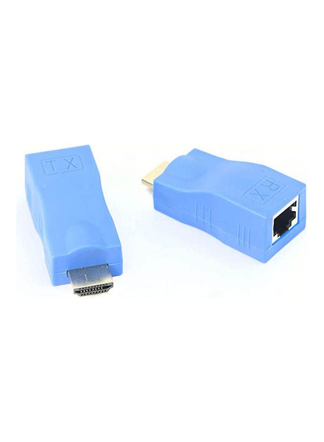 ماركة غير محددة - موسع Hdmi، محول كابل شبكة موسع Hdmi إلى Rj45 مكرر فوق Cat 5E/6 1080P حتى 30M موسع لـ Hdtv Hdpc 4K 2K - Image 1