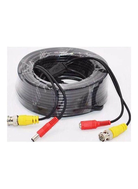 Video Power Cable For Cctv Security Camera Hd With Bnc Connector Black
