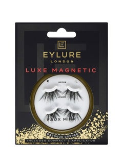 Pack Of 2 Luxe Magnetic Double Strip False Lashes - Baroque Corner Black