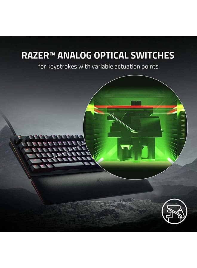 RAZER - Huntsman V2 Analog Gaming Keyboard - Doubleshot PBT keycaps,   Analog Optical Switches, Chroma RGB RZ03-03610100-R3M1 Black - Image 1