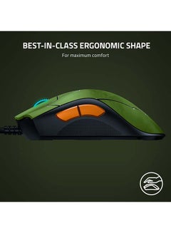 RAZER DeathAdder V2 Gaming Mouse: 20K DPI Optical Sensor - Fastest Gaming Mouse Switch - Chroma RGB Lighting - 8 Programmable Buttons - Ergonomic Shape - Halo Infinite Edition  - Image 2