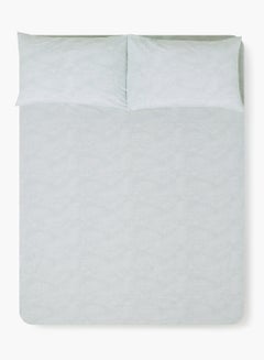Fitted Bedsheet Set King Size High Quality 100% Cotton Percale 144 TC Light Weight Everyday Use 1 Bed Sheet And 2 Pillow Cases Printed Azzure Blue Cotton Azzure Blue