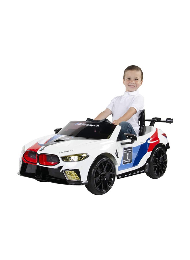 ROLLPLAY BMW M8 GTE Racing, 12V, RC- White 1cm - Image 5