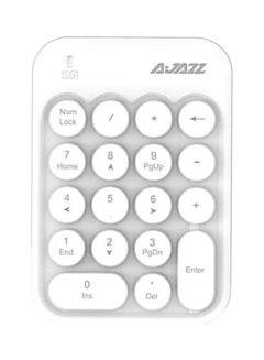 Ajazz AK18 2.4G Wireless Mini Numeric Keypad White  - Image 1