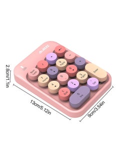 Ajazz AK18 2.4G Wireless Mini Numeric Keypad Mixed Pink  - Image 4