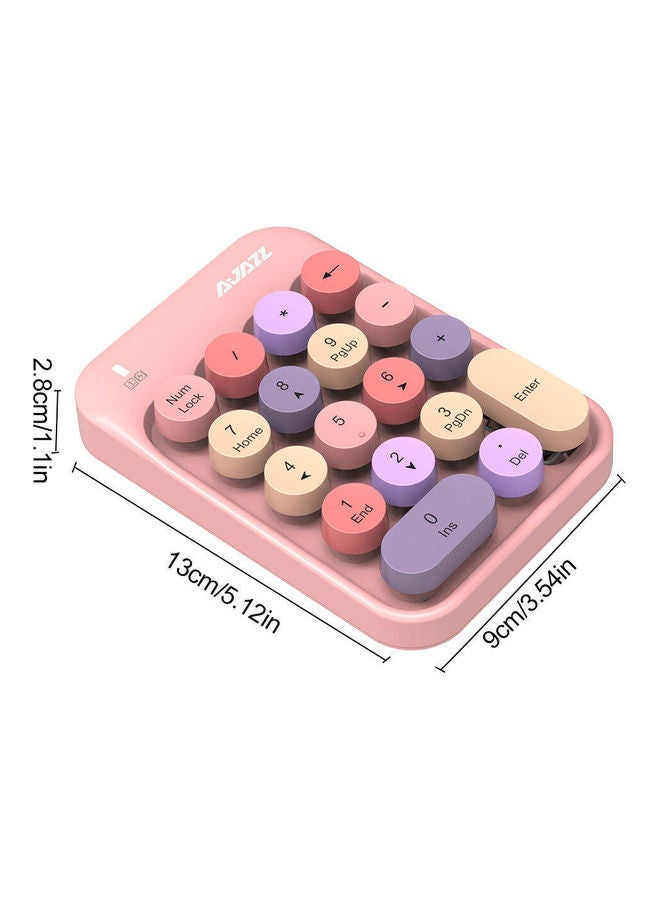 آجاز - AK18 2.4G Wireless Mini Numeric Keypad Mixed Pink - Image 1