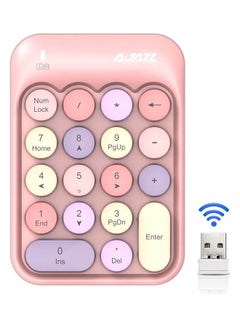 Ajazz AK18 2.4G Wireless Mini Numeric Keypad Mixed Pink  - Image 1