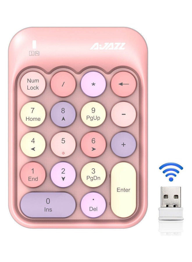 آجاز - AK18 2.4G Wireless Mini Numeric Keypad Mixed Pink - Image 1
