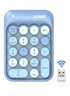Ajazz AK18 2.4G Mini Wireless Numeric Keypad Blue  - Image 1