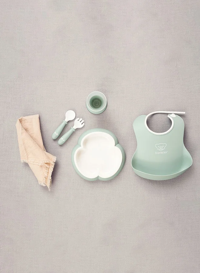 BABYBJORN Pack Of 5 Baby Dinner Set - Powder Green