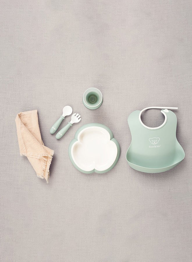 BABYBJORN - Pack Of 5 Baby Dinner Set - Powder Green - Image 1
