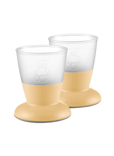 BABYBJORN 2 Peice Baby Cup Pack, Powder Yellow