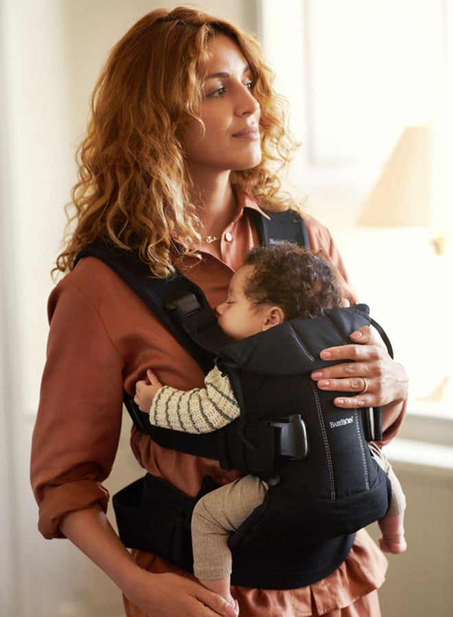 BABYBJORN - Baby Carrier One Cotton Mix - Black - Image 1