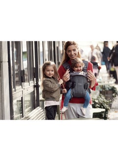 BABYBJORN Baby Carrier One Cotton Mix - Denim Grey/Dark Grey  - Image 3